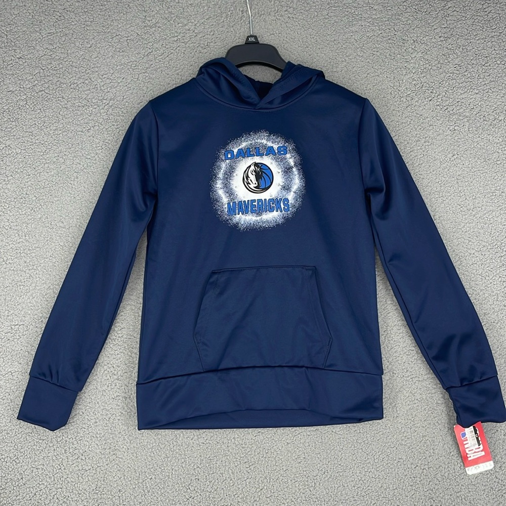 NBA Dallas Mavericks blue hoodie long sleeve kangaroo pocket youth XL 14/16